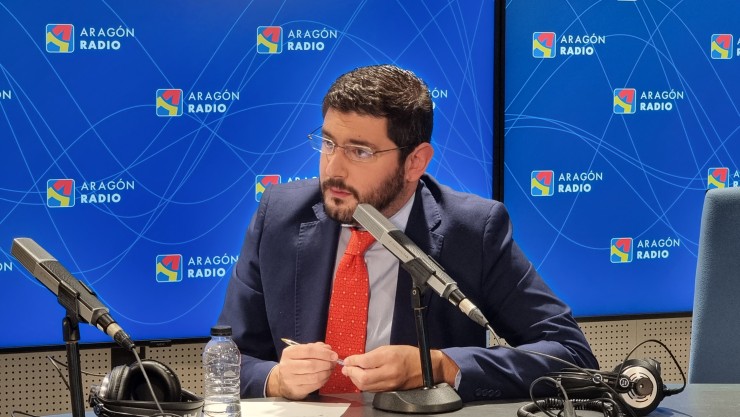 El consejero de Desarrollo Territorial, Despoblación y Justicia, Alejandro Nolasco, durante la entrevista realizada en el programa 'Despierta Aragón' de Aragón Radio