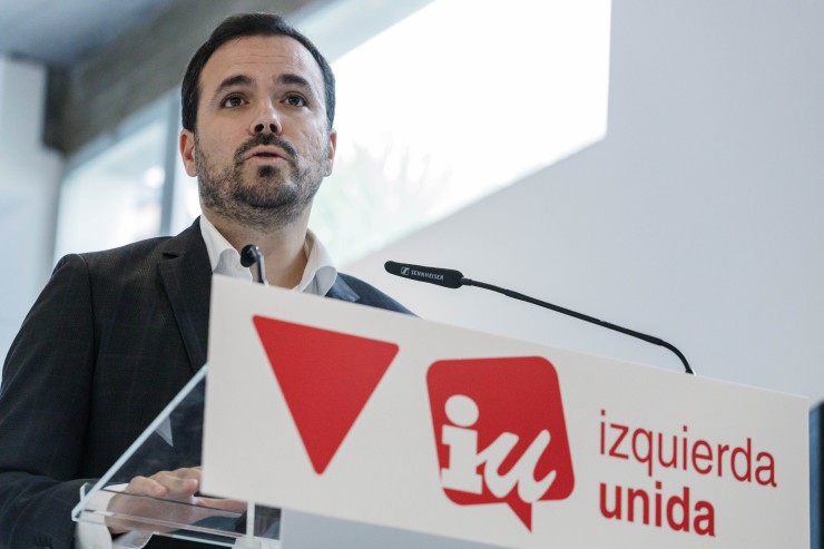 Alberto Garzón en un acto de IU el 4 de junio de 2023. / Europa Press
