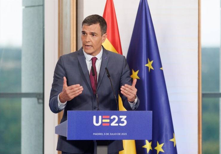 Pedro Sánchez, al inicio de la presidencia española del Consejo de la Unión Europea. / Eduardo Parra - Europa Press