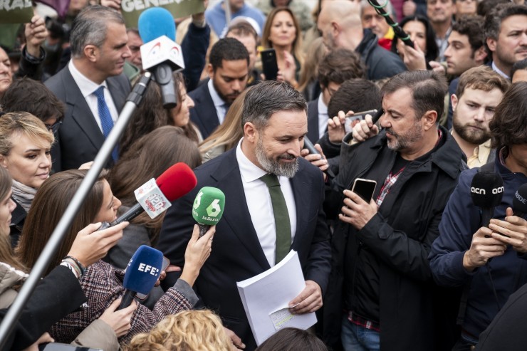 Santiago Abascal a su llegada al Tribunal Supremo./ Europa Press. A. Pérez Meca