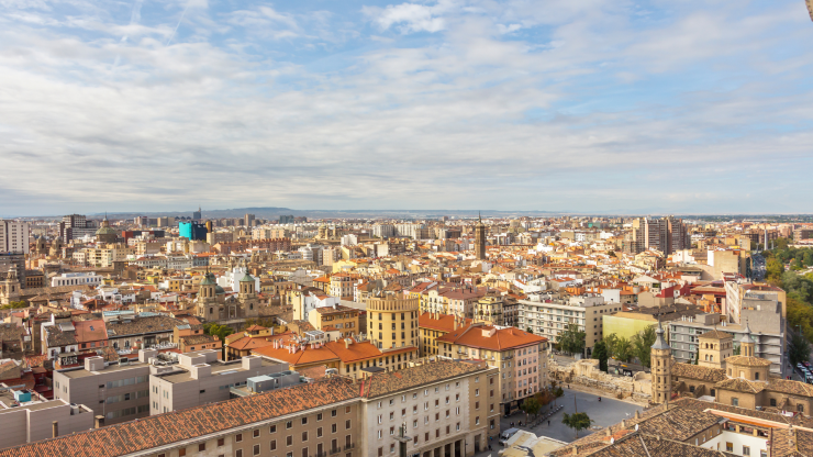 Vista aérea de Zaragoza. | Canva