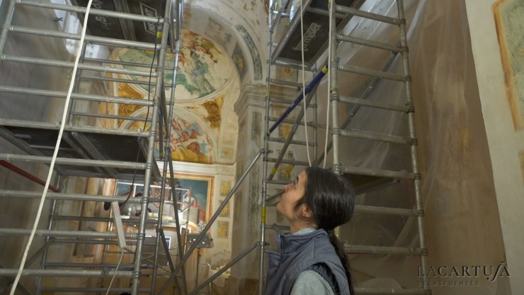 Una de las pinturas restauradas de fray Manuel Bayeu ha mostrado que se inspiró en la obra de su hermano Francisco.