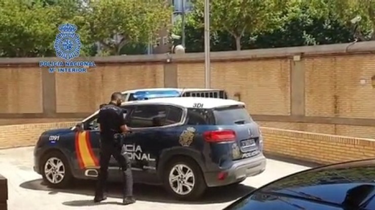 Un coche de Policia Nacional.