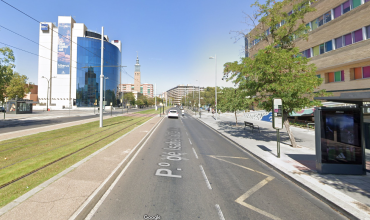 Imagen de archivo del paseo Isabel la Católica de Zaragoza. | Google Maps