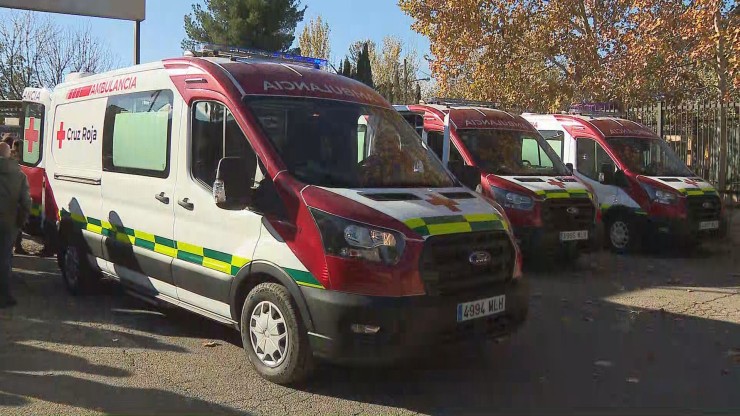 Las nuevas tres ambulancias de Cruz Roja en Zaragoza