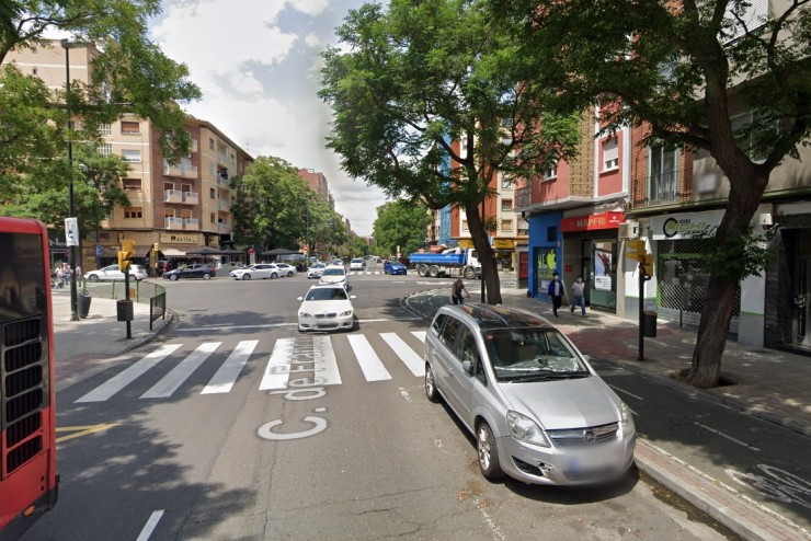 El atropello ocurrió en la calle Franco y López, en el barrio de Delicias. / Google Maps