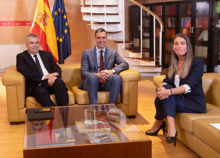 Imagen de archivo de la reunión entre PSOE y Junts para la investidura de Pedro Sánchez. / Europa Press