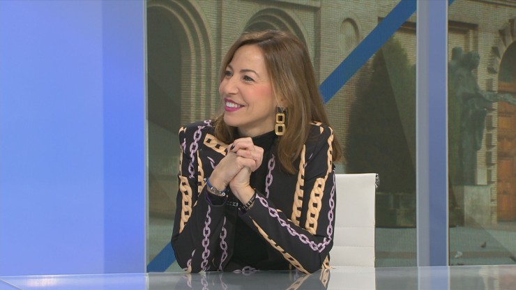 La alcaldesa Natalia Chueca en una entrevista en el programa Buenos Días Aragón.