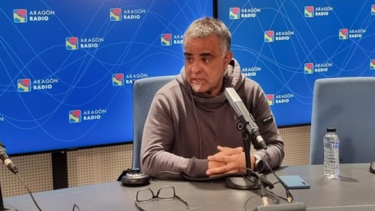 Andoni Corrales este lunes en los estudios de Aragón Radio.