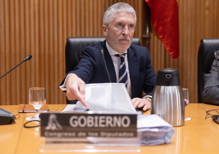 El ministro del Interior, Fernando Grande-Marlaska, este martes. / Europa Press