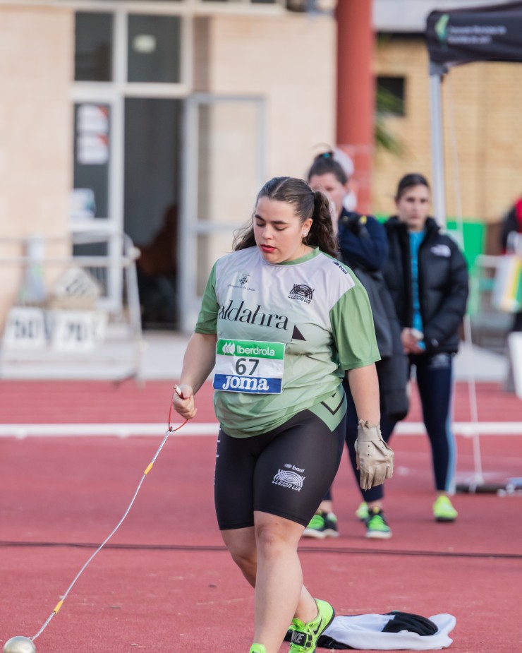 Elena Sanz, en el campeonato de España invernal de lanzamientos largos. Foto: Darío Blanco