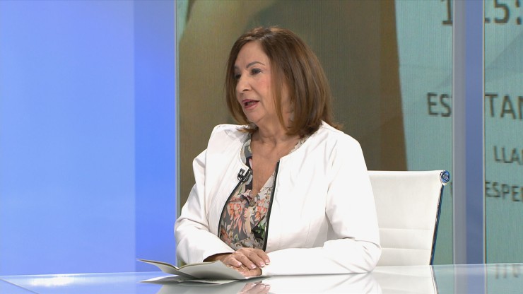 Teresa Tolosana, durante la entrevista, este lunes, en Buenos Días, de Aragón TV.