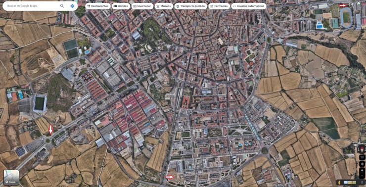 Mapa de las ubicaciones de los aparcamientos. | Ayuntamiento de Huesca