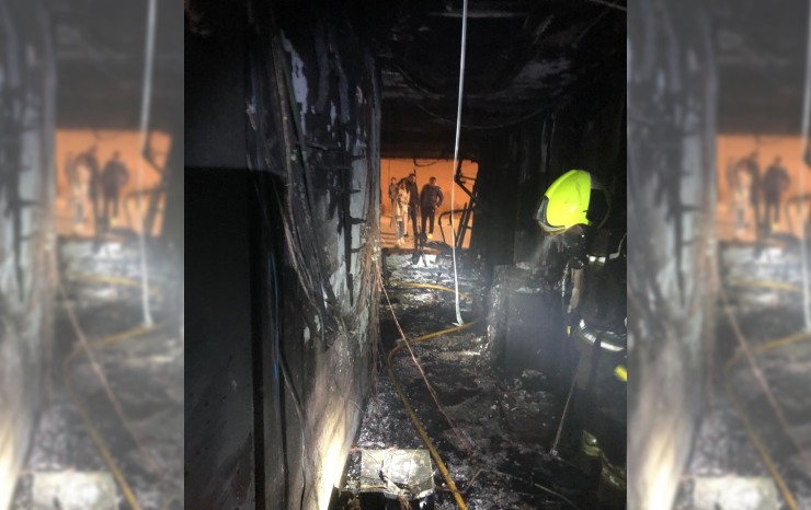 Así ha quedado la planta baja de la vivienda que se incendió. | Diputación de Huesca