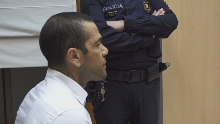 Dani Alves, durante el juicio por su violación.