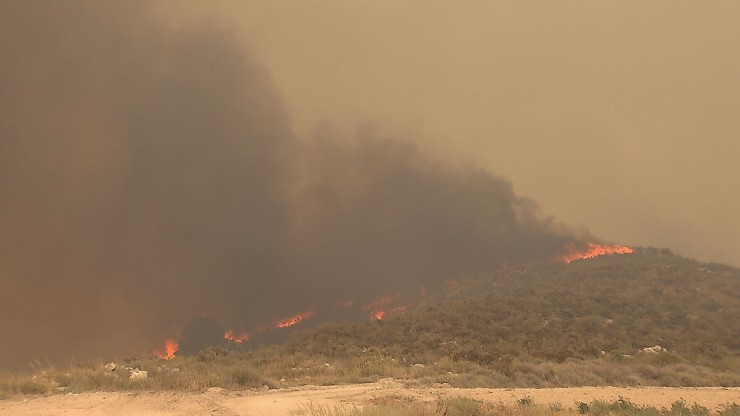 Incendio en la sierra de Alcubierre (Zaragoza) en 2019.