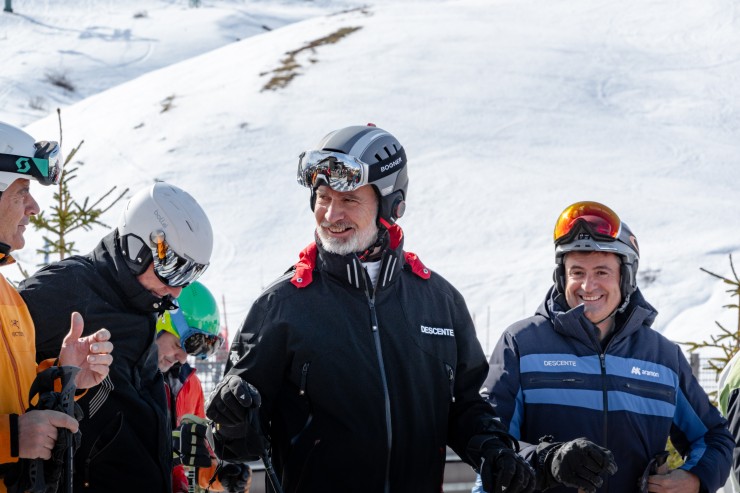 El Rey Felipe VI este sábado en la estación de esquí de Aramón Formigal-Panticosa. Aramón