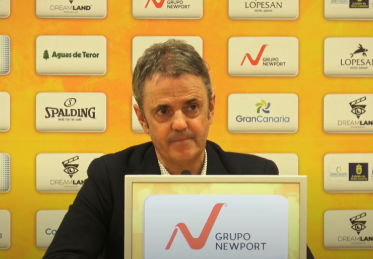Porfirio Fisac, durante la rueda de prensa. Foto: CB Gran Canaria