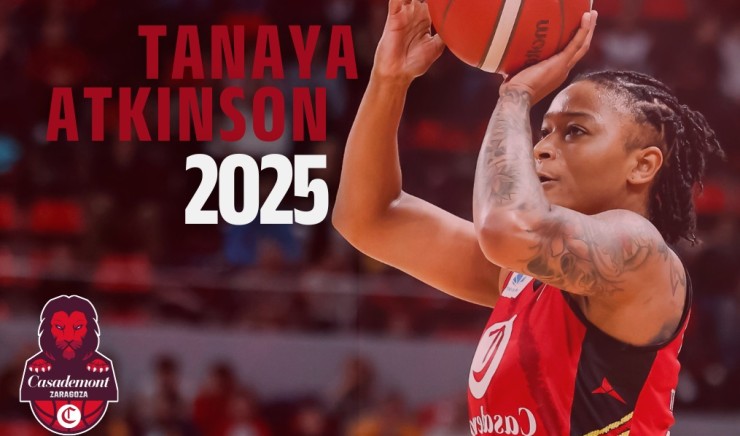 Tanaya Atkinson seguirá una temporada más en el Casademont Zaragoza. Foto: Basket Zaragoza