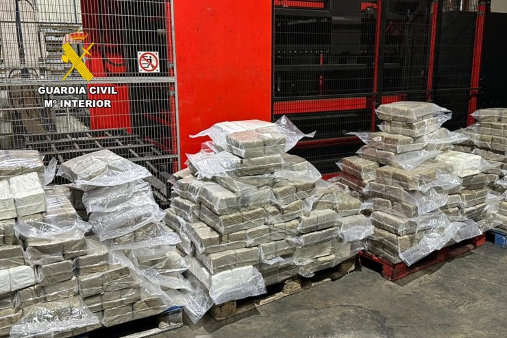 La droga estaba repartida en más de 200 paquetes. | Guardia Civil
