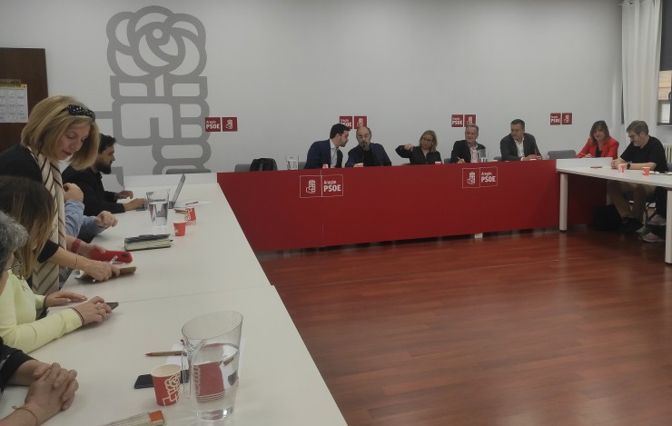Reunión de la Comisión Ejecutiva Regional del PSOE Aragón. / Foto: Europa Press