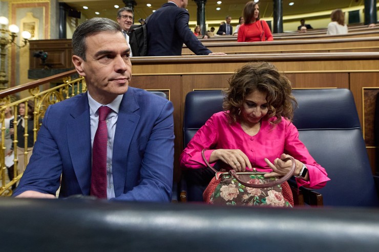 Pedro Sánchez en la última sesión de control al Gobierno en el Congreso. / Europa Press