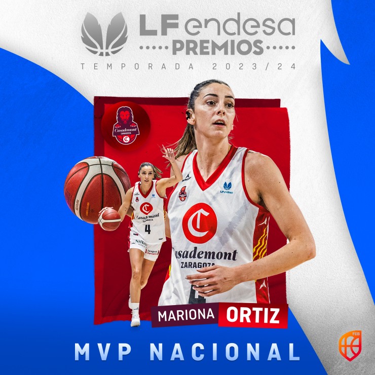 Mariona Ortiz, premiada como MVP Nacional de la LF Endesa