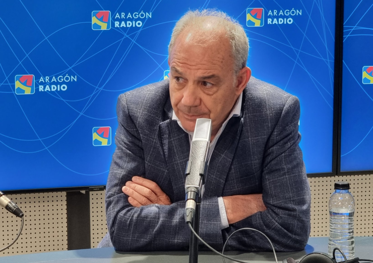 Miguel Marzo, presidente de CEOE Aragón, este jueves en Aragón Radio.