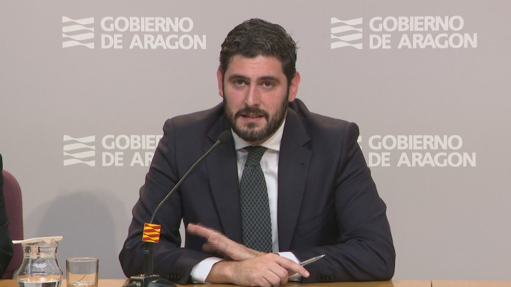El vicepresidente primero del Gobierno de Aragón, Alejandro Nolasco, este martes.