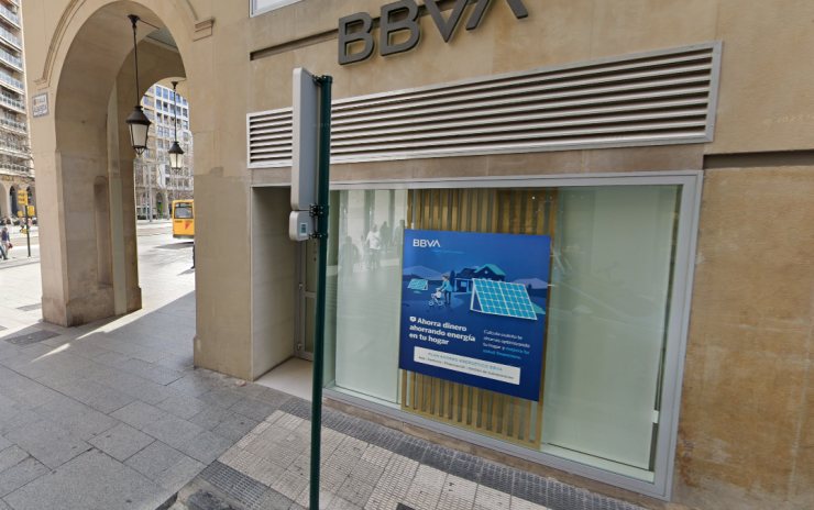 BBVA dispone de 50 oficinas en Aragón, de las que 34 están en Zaragoza. / Google Maps