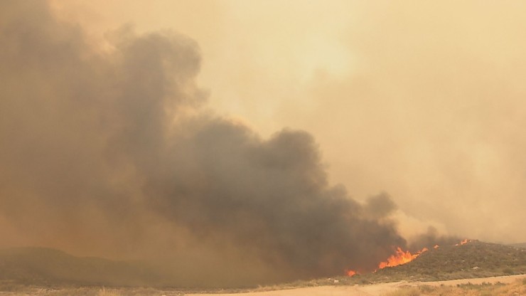 El incendio en 2019 en la sierra de Alcubierre que calcinó unas 800 hectáreas.