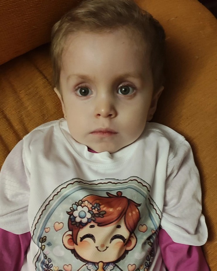 La bebé zaragozana Vega, diagnosticada de Gangliosidosis GM1 infantil. / D. C.
