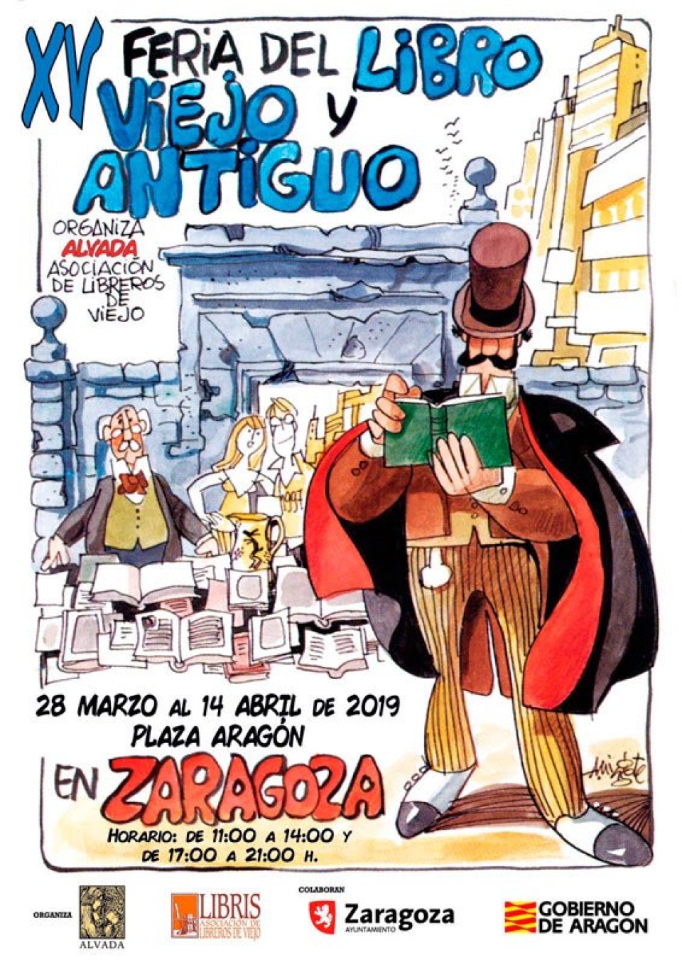 Imagen Cartel de la Feria del Libro Viejo y Antiguo de Zaragoza.