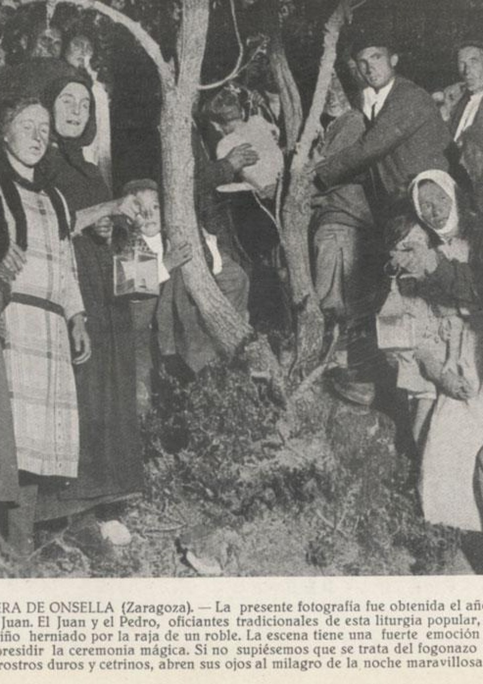 Imagen Recorte de prensa sobre el rito del herniado publicado en El pirineo espanol en 1949.