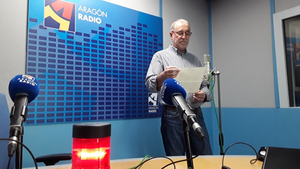 Imagen Jesús Cáncer Campo en una entrevista realizada en Aragón Radio [plano 1]