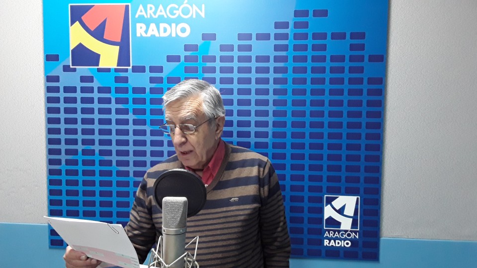 Imagen Fotografía de una lectura que nos ofreció José Ignacio del Diego, en su visita a Aragón Radio [plano 1]