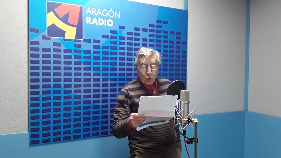 Imagen Fotografía de una lectura que nos ofreció José Ignacio del Diego, en su visita a Aragón Radio [plano 2]