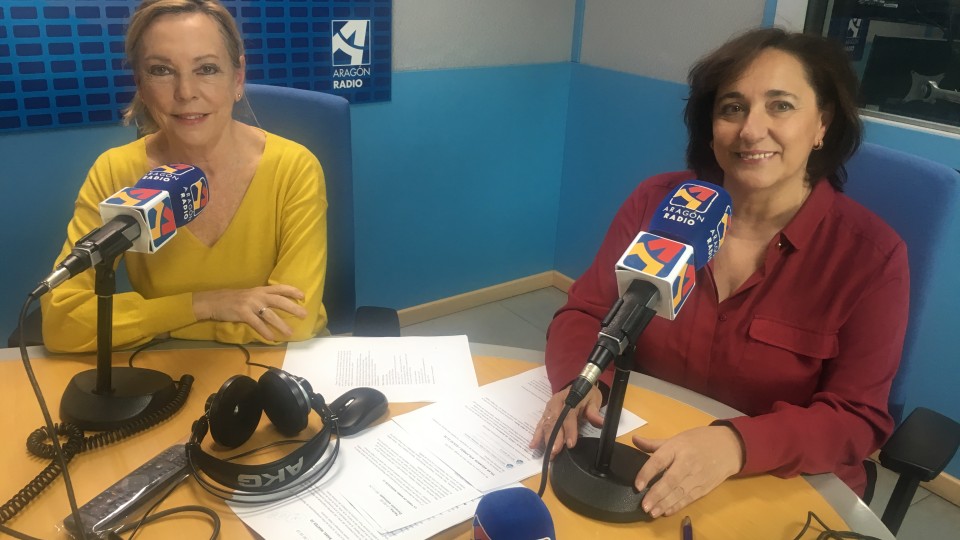 Imagen Margarita Barbachano junto a Ana Rioja en Aragón Radio