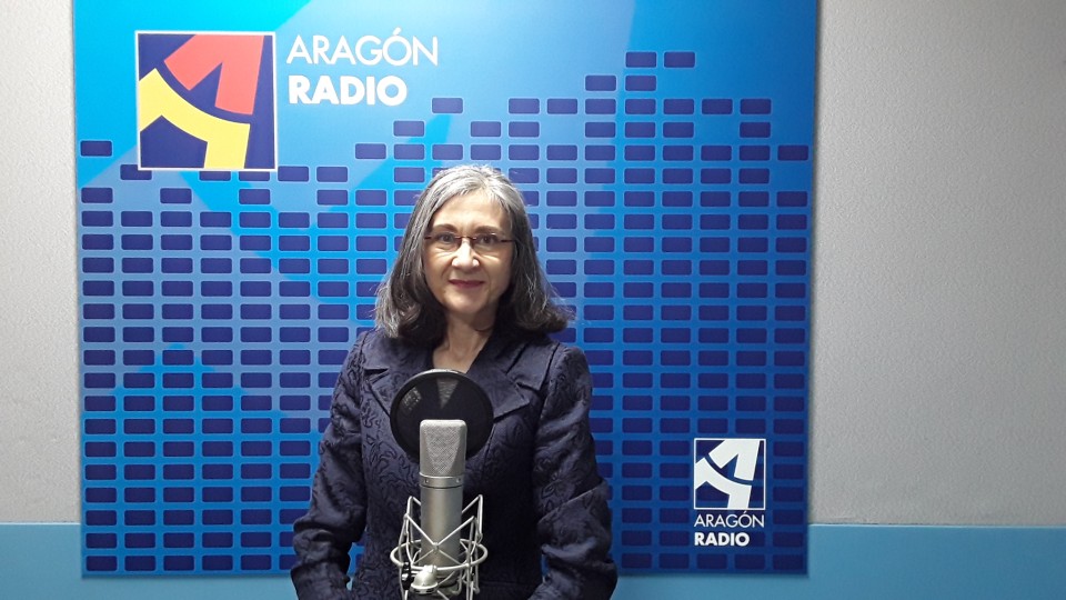 Imagen María Dubón en una de sus visitas a Aragón Radio [plano 1]