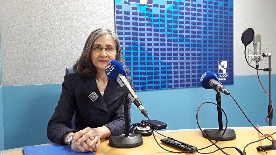 Imagen María Dubón en una de sus visitas a Aragón Radio [plano 2]