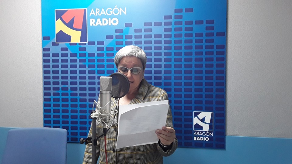 Imagen Lectura de relatos en Aragón Radio, Pilar Aguarón