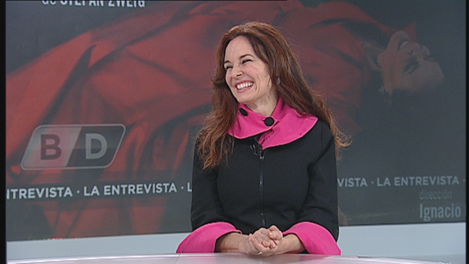 Imagen Silvia Marsó en el plató de Aragón TV