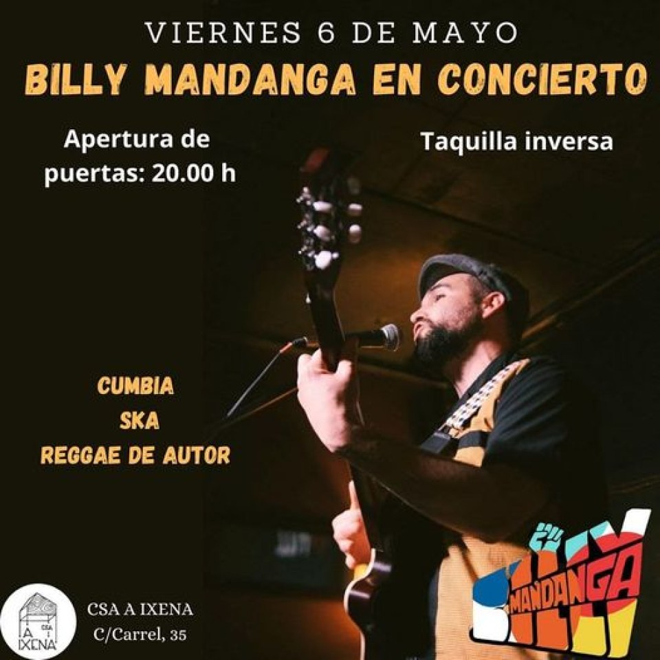Imagen Billy Mandanga en concierto en el CSA 'A Ixena'
