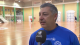 El entrenador del Colocolo Zaragoza atendiendo a Aragón Deporte.